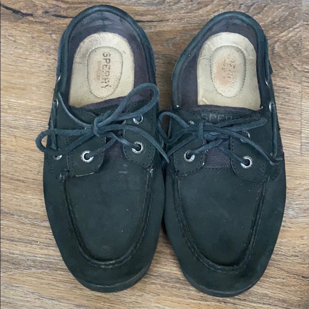 Sperry black boat shoe